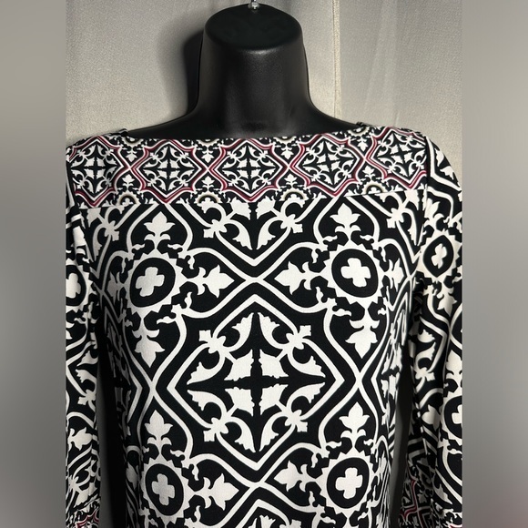 White House Black Market Women's Black Formal Cocktail‎ Dress Elastic Waist XS - Picture 5 of 8